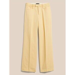 NWT Banana Republic Islet Pants Women's 4 Soft Yellow Business Casual |MSRP 150